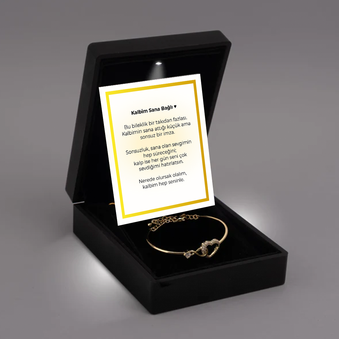 “KALBİM SANA BAĞLI NOTLU” Sonsuzluk Bileklik