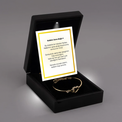 “KALBİM SANA BAĞLI NOTLU” Sonsuzluk Bileklik