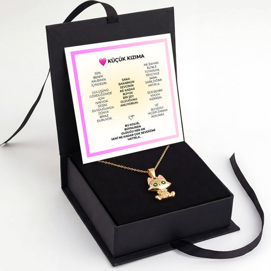 „To My Love“ Liebesherz-Stahlkette mit Notiz und Geschenkbox