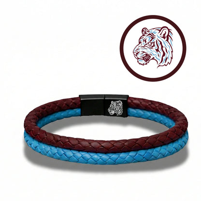 ''Canım Oğluma'' Bordo - Mavi Takım Bilekliği Hazır Hediye Paketi