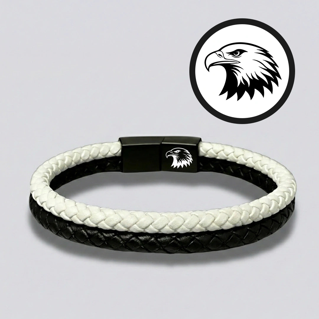 ''Canım Oğluma'' Siyah - Beyaz Takım Bilekliği Hazır Hediye Paketi