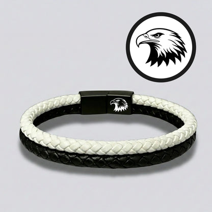 ''Canım Oğluma'' Siyah - Beyaz Takım Bilekliği Hazır Hediye Paketi