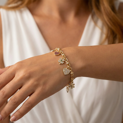 "Kadınına" Şans Temalı Bileklik Notlu ve Kutulu