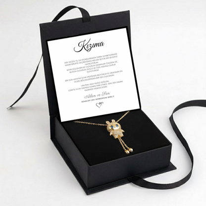 "Kızıma" ÖZEL KOLEKSİYON LABUBU 110 TAŞ İŞLEMELİ KOLYE