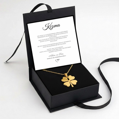 „To My Love“ Liebesherz-Stahlkette mit Notiz und Geschenkbox