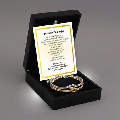 „To My Love“ Liebesherz-Stahlkette mit Notiz und Geschenkbox