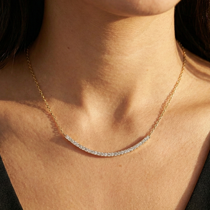 "Sevgilime" Sıra Taşlı Gold Renk Kolye Anlamlı Not ve Kutulu