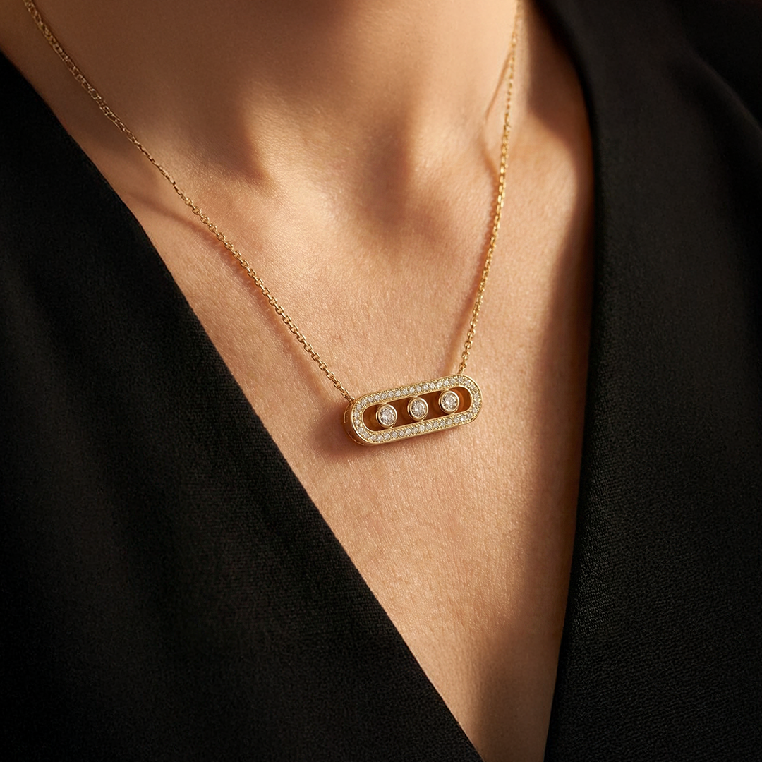 "Kadınına" Kristal Taşlı Kapsül Kolye Anlamlı Not ve Kutulu