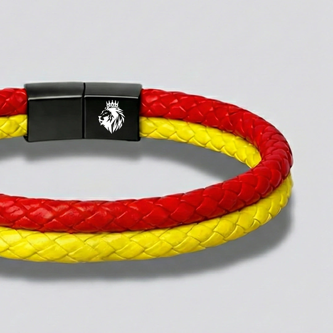 ''Canım Oğluma'' Sarı - Kırmızı Takım Bilekliği Hazır Hediye Paketi