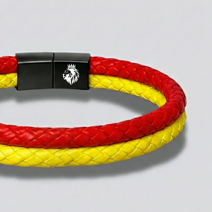 ''Canım Oğluma'' Sarı - Kırmızı Takım Bilekliği Hazır Hediye Paketi