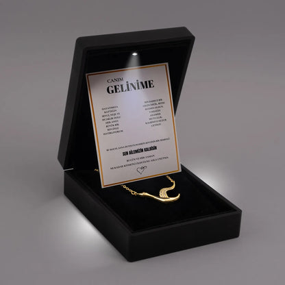 "Gelinime" Deha Turna Kuşu Kolye Notlu ve Hediye Kutulu