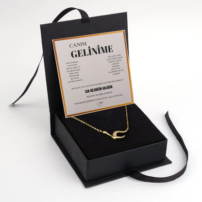 "Gelinime" Deha Turna Kuşu Kolye Notlu ve Hediye Kutulu