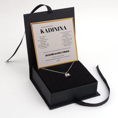 "Kadınıma" Zarafet Kolye Notlu ve Hediye Kutulu